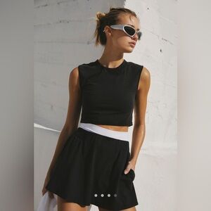 NWT FP Movement Hot Shot Skort Set - Washed Black